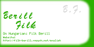berill filk business card